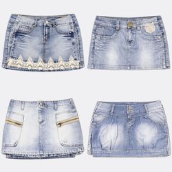 Jupes mini en jean Y2k RE-3868