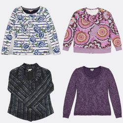 Blusas Impressas Transparentes com Babados Feminin..