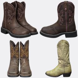 Assortiment de bottes en cuir Western Cowboy
