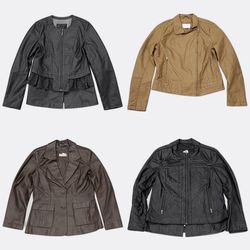 Classic Y2K Leather Jacket – Trendy Vintage Biker ..