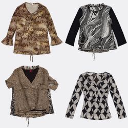 Printed Mesh Women Blouses Selection
