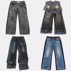 CR13743 Vintage Designer Calça Jeans Masculina Pac..