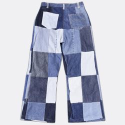 upcycle Patchwork Denim Jeans