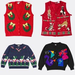 Wholesale Vintage Christmas Sweaters Bundle | 10pc..