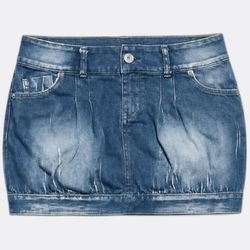 Jupes mini en denim bleu pour femmes