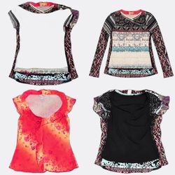 Women's Printed Short Sleeve Blouses