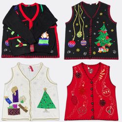 Wholesale Vintage Christmas Sweaters Bundle | 10pc..