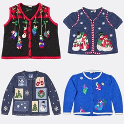 Wholesale Vintage Christmas Sweaters Bundle | 10pc..