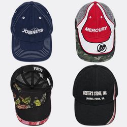 CR13029 Vintage Mix Branded Caps