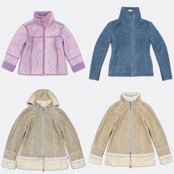 Faux Shearling Zip Up Coats