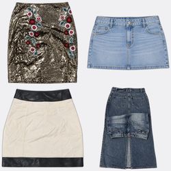 Y2K Denim and Fashion Skirts