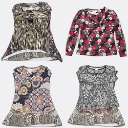 Y2k Printed Long Sleeve Blouses RE-3861