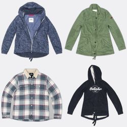 Hollister Casual Hooded Winter Jackets