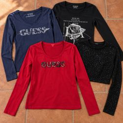 Guess Women Long Sleeve T-Shirts y2k