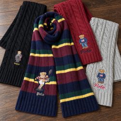 Cachecóis de Urso em Tricô Polo Ralph Lauren