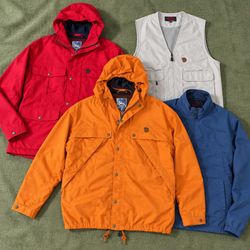 Fjällräven Outerwear Jackets and some vests.