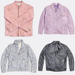 Vestes en cuir Y2K de différentes couleurs