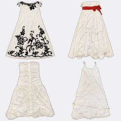Robes blanches sans manches et sans bretelles