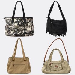 Verschiedene Damenhandtaschen und Schultertaschen