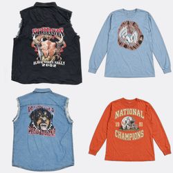 Sleeveless Biker Graphic Shirts