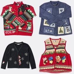 Wholesale Vintage Christmas Sweaters Bundle | 10pc..