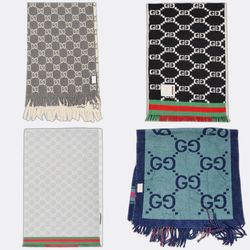 Gucci gemusterte Fransenschals Kollektion
