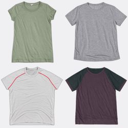 Camisetas lisas de manga curta
