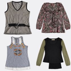 Chaps Graphic Tank Tops and Blouses