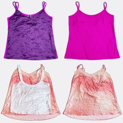 Satin Lace Trim Camisoles
