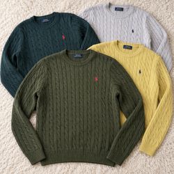 Polo Ralph Lauren Pulls à col rond en maille torsa..