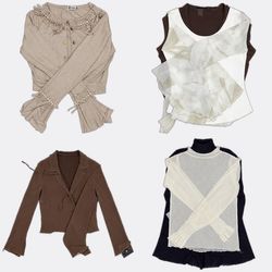 Women's Ruffle Blouses Long Sleeve Tops Cardigans-..