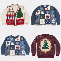 Code#050 Novelty Vintage Holiday Ugly Sweaters and..