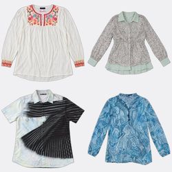 Women's Printed and Sheer Blouses