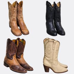 Western Leather Cowboy Boots