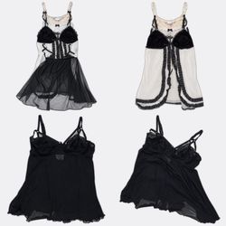 Slip Dresses with Sheer and Lace Details