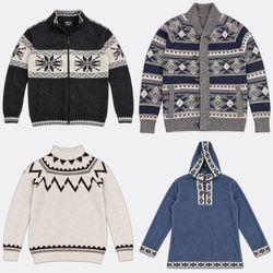 Vintage Patterned Sweaters and Cardigans
