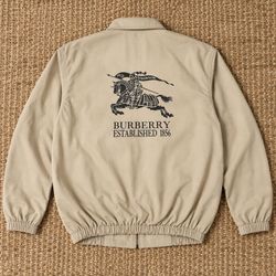 Upcycled Burberry Beige Harrington Jacket