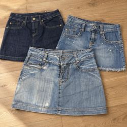 1765 Y2k Denim Mini Skirts
