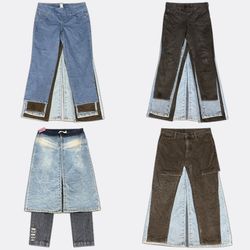 Mixed Color Denim Jeans and Trousers/D1