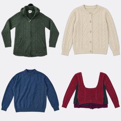IRISH Aran Craft - Cable Knit Sweaters and Cardiga..