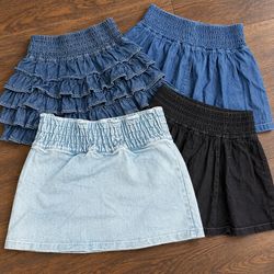 Ceintures élastiques Jupes mini en jean
