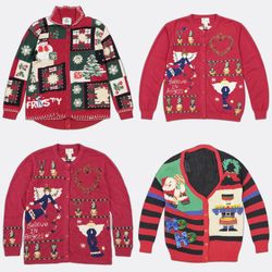 Weihnachtsferien Grafik Strickcardigans
