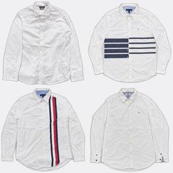 Chemises blanches à boutons Tommy Hilfiger