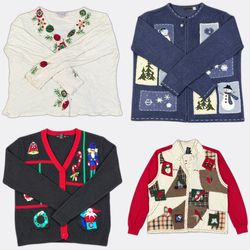 Wholesale Vintage Christmas Sweaters Bundle | 10pc..