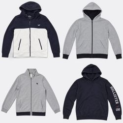 Hollister Abercrombie Embroidery Hoodies