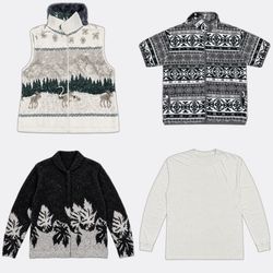 Vintage Graphic Fleece Jackets Selection