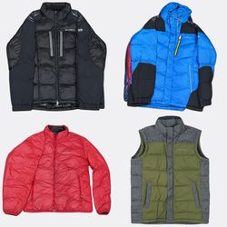 Lot de doudounes et gilet d'extérieur Montbell