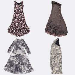 Women's Vintage Printed Pattern Maxi Dresses