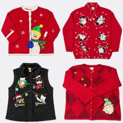 Wholesale Vintage Christmas Sweaters Bundle | 10pc..