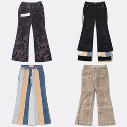 Y2k Corduroy Trousers and Flare Jeans Selection B2..